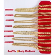 [VJ]Cop916 Necklace "Long Chain" 999.9 Gold Plated L:60cm - 65cm <Rantai Leher Labuh>