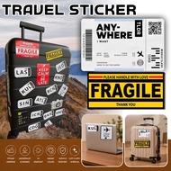 Luggage Stickers Travel Airport Code BKK KUL SIN Tag Style Design for Suitcase
