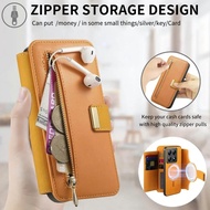 For Oneplus 13 5G Case 2In1 Detachable Leather Zipper Wallet Funda OnePlus 13R Magnet Back Cover One