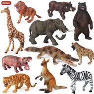 Children Toys Solid Simulation Animal Model Cognitive Lion Tiger Elephant Hippo Iguana Brown Bear Ka