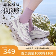 斯凯奇（Skechers）赵露思同款fafa熊老爹鞋女刺绣低帮运动鞋896180 花仙紫/WLV 37