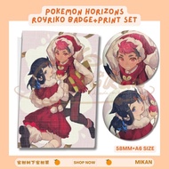 +MikanTree+ Pokemon Horizons Badge set Anime Animation Doujin Art Christmas Wishing celebration card