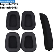 Replacement Headphone Earpads Ear Pad  Cushion Sponge Headset Earmuffs for Logitech G933 G633