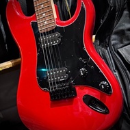 SQOE SEST210 Super Stratocaster Body HH Electric Guitar Rosewood Fretboard - Red