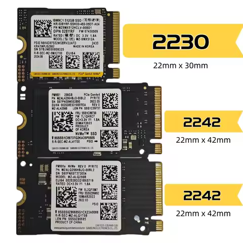 OEM SAMSUNG SSD PCIe 4.0 M.2 2230 BM9C1 512GB & M.2 2242 PM9B1 / PM9C1a 256GB & PCIe 3.0 M.2 2242 PM