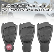 DISPENSESTORE81RE3เคสกุญแจรถยนต์ ABS 2/3/4เคสกุญแจสีดำที่เปลี่ยนฝาครอบปลอกกุญแจรีโมตสำหรับ Mercedes Benz C E Class W204 W211 W203 YU BN CLS CLK