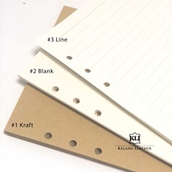 A5 Planner Notebook Inserts 100gsm Journal Ring Binder Leather Craft DIY