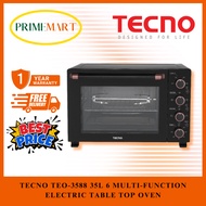 TECNO TEO 3588 35L 6 MULTI-FUNCTION ELECTRIC TABLE TOP OVEN  + 1 YEAR WARRANTY