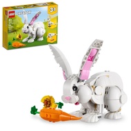 LEGO Creator 31133 3-in-1 White Rabbit Animal Building Set Easter Bunny to Seal to Parrot for Kids 8