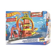 Hot Wheels Toy City Super Loop Fire Station ชุดรางฮอตวีลซิตี้ สถานีดับเพลิงหมุนเกลียว Multi-Color