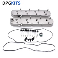 2pcs Natural Cast Aluminum Tall Valve Covers For GM LS w/ Coil Mounts Camaro Corvette Firebird LS1 L