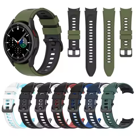 Sports Silicone Band For Samsung Galaxy Watch 4 Classic 46mm 42mm No Gaps Strap Wristband For Galaxy