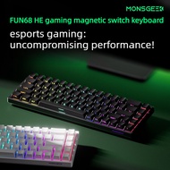 FUN68 HE Magnetic Mechanical Keyboard Wired Wireless Dual 8K Rapid Trigger 0.005mm Custom Gaming Key