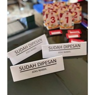 RESERVE Sign Table Board Acrylic Reserve Table Sign restaurant hotel cafe Shop Office Sign