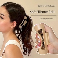 TikTok Hot-selling Korean mello Soft Silicone Grab Clip Large Shark Clip Safety Substitute Driving N