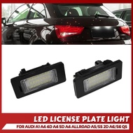 2PCS Car No Error Canbus Led License Number Plate Lights Bulb For Audi A1 A4 B8 A5 S5 A6 S6 A7 Q5 TT