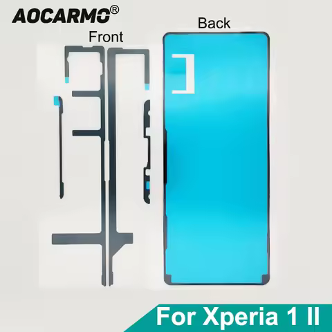 Aocarmo Front LCD Display Screen Adhesive Back Cover Rear Housing Door Sticker Glue Tape For SONY Xp
