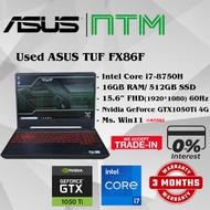 #AT082 USED ASUS TUF FX86F Performance Gaming Laptop intel i7-8750H 16GB 512GB SSD Nvidia GTX1050Ti 