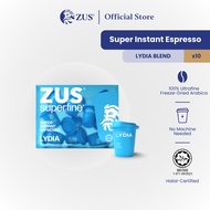ZUS® Superfine - Freeze Dried Instant Espresso Portable Coffee - Lydia Blend - 10 Capsules