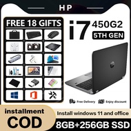 【HP Laptop 450G2】15.6in / Core i5-5200U / DDR3  Memory 8G / 256GB SSD  /  Built in numeric keypad / laptop brand new original / HP ELITEBOOK 450GG2 / HD camera can be connected to 5G WiFi