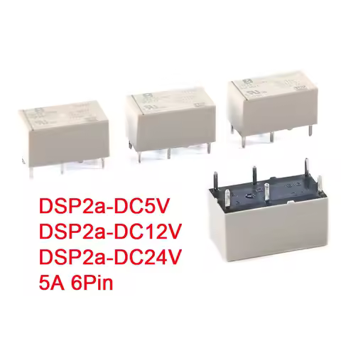 5Pcs/1pc DSP2a Power Relays 5A DSP2a-DC5V DSP2a-DC12V DSP2a-DC24V DC24V NO Normally Open DC 5V 12V 2