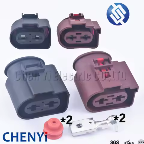 2 Pin Auto connector Power Pump Electronic fan harness plug 1J0 971 955 1K0971955 4B0971955 1K097105
