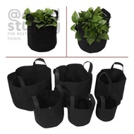 [SG FREE ] 1PC 1/2/3/5/7/10 Gallon Round Felt Pots Plant Pouch Root Veg Container Grow Bag