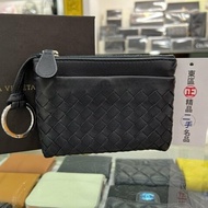 東區正精品㊣BOTTEGA VENETA BV 275327 深藍色全皮編織零錢包鑰匙包卡片包 RZ5796