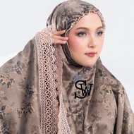 Hot store.wulandari | 2in1 premium silk mukena malika luxury mukena lace mukena latest mukena contem