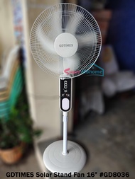 GDTIMES Solar Stand Fan 16" With Remote Control  #GD8036