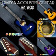 OMIYA ACOUSTIC GUITAR 38' CUTAWAY GUITAR G1180 PREMIUM QUALITY