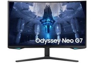 Samsung - 32吋 Odyssey Neo G7 Mini-LED 曲面電競顯示器 (165Hz) LS32BG750NCXXK 香港行貨, 原廠三年上門保養