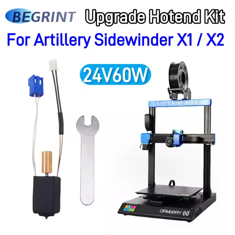For Artillery Sidewinder X2 Hotend Upgrade Sidewinder X1 Hotend Kit 24V 64W Heating Tube Thermistor 