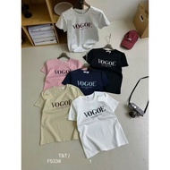 Women's short-sleeved round neck T-shirt with VOGOE letter print, Guangzhou T-T, medium form, summer