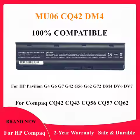 MU06 Laptop Battery for HP Pavilion G4 G6 G7 G42 G56 G62 G72 DM4 DV6 DV7 Compaq CQ42 CQ43 CQ56 CQ57 