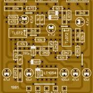 PCB EFEK GITAR DISTORSI 1981