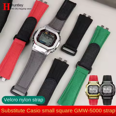 For Casio 35th anniversary GMW-B5000 High quality nylon strap G-SHOCK Stainless steel adapter canvas