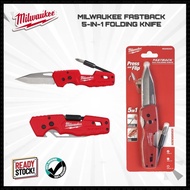 MILWAUKEE FASTBACK 5-in-1 Folding Knife 48-22-1540 (Ready Stock)