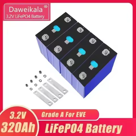 3.2V 320Ah Lifepo4 Battery DIY Solar Panel Power Bank 12V 24V 48V Camping Rechargeable Spare Battery