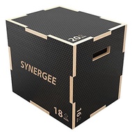 ▶$1 Shop Coupon◀  Synergee 3 in 1 Non-Slip Plyometric Box for Jump Training and Conditioning. Wooden