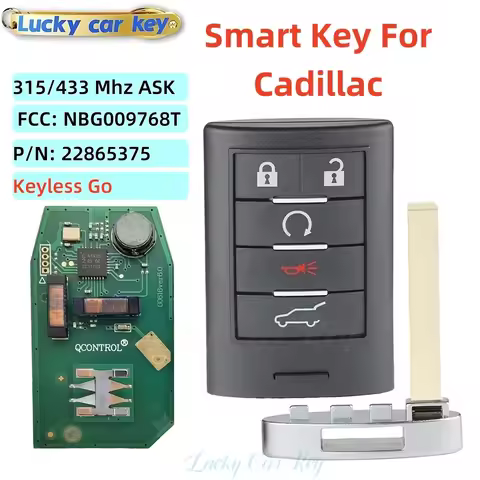 Lucky Car Key NBG009768T For Cadillac SRX ATS CTS XTS DTS 2010 2011 2012 2013 2014 ID46 315/433MHz S