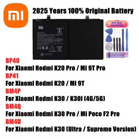 BP40 BP41 BM4P BM4Q BM4U Original Battery For Xiaomi Redmi K20 K30 Pro K30i /K30 Ultra / Supreme Ver