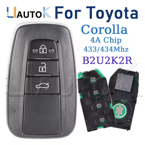 Smart Car Key for Toyota Corolla Cross 2018+ 433/434MHz 4A Chip B2U2K2R HITAG AES NCF29A1M 3 Buttons