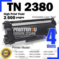 4 x TN2380 TN 2380 Compatible Bro HL L2300D L2320D L2360DN L2365DW DCP L2520D L2540DW L2700D MFC L27