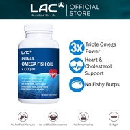 LAC Primax Omega Fish Oil + CoQ-10 (60 Enteric Coated Softgels)