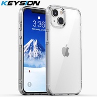 KEYSION Full Transparent HD Case for iPhone 13 Pro Max Fashion TPU+PC Shockproof Phone Back Cover for Apple iPhone 13