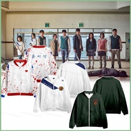 DC2 All of Us Are Dead Men and Women Baseball Jacket Tracksuit Casual Fashion Oversized Sweatshirts 