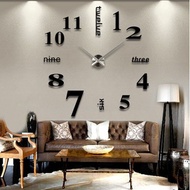 Modern DIY Large Wall Clock 3D Mirror Surface Sticker Home Decor Art Design Hot