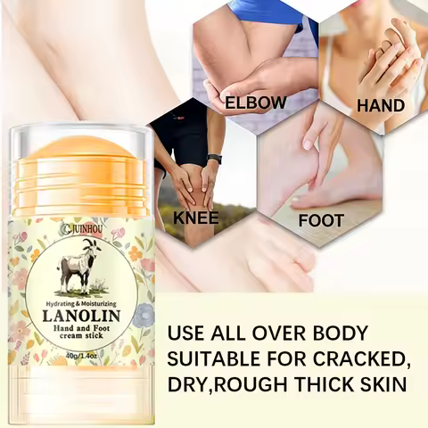 JUINHOU 40g Lanolin Moisturizing Lotion Specially Formulated for Dry Chapped Hands and Feet Provides