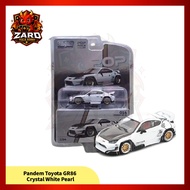 ENIGMA POP Race Pandem Toyota GR86 Crystal White Pearl Diecast Model Car | 1/64 JDM Collectible Blis